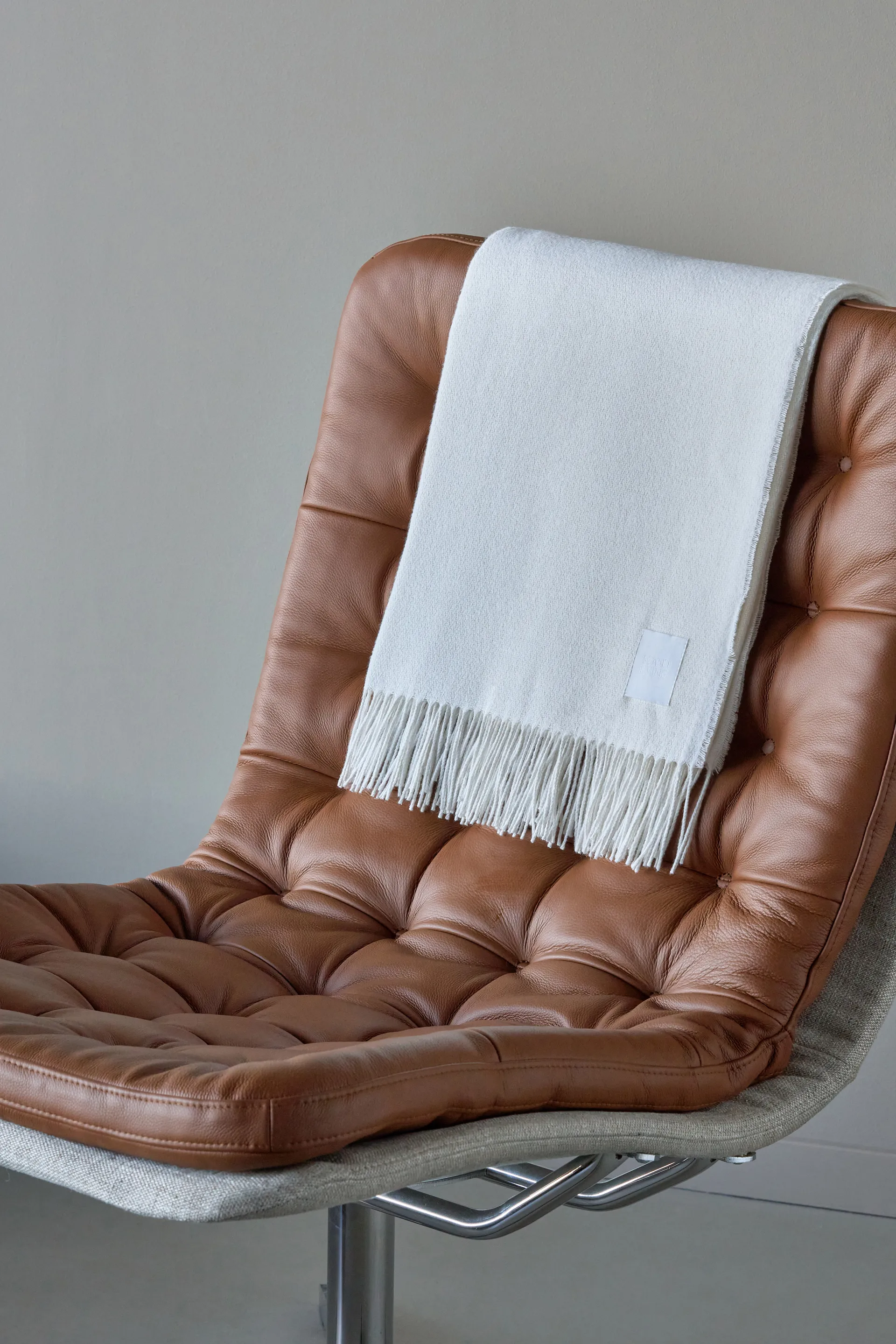 Loom bomullspledd 125x170 cm, Birch Scandi Living