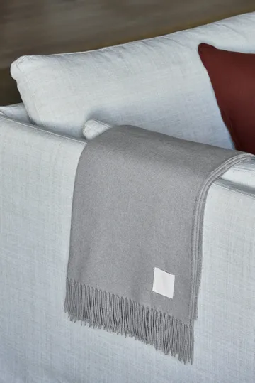 Loom bomullspledd 125x170 cm - Fog - Scandi Living