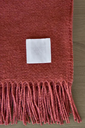 Loom bomullspledd 125x170 cm - Rust - Scandi Living