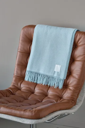Loom bomullspledd 125x170 cm - Sky blue - Scandi Living