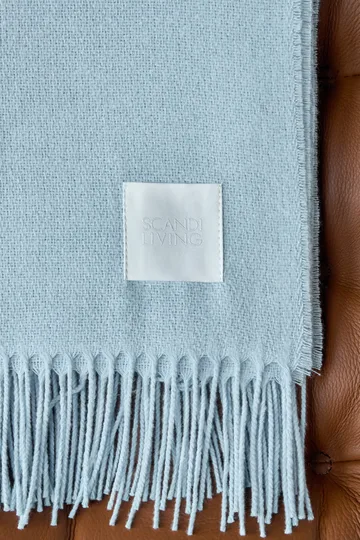 Loom bomullspledd 125x170 cm - Sky blue - Scandi Living