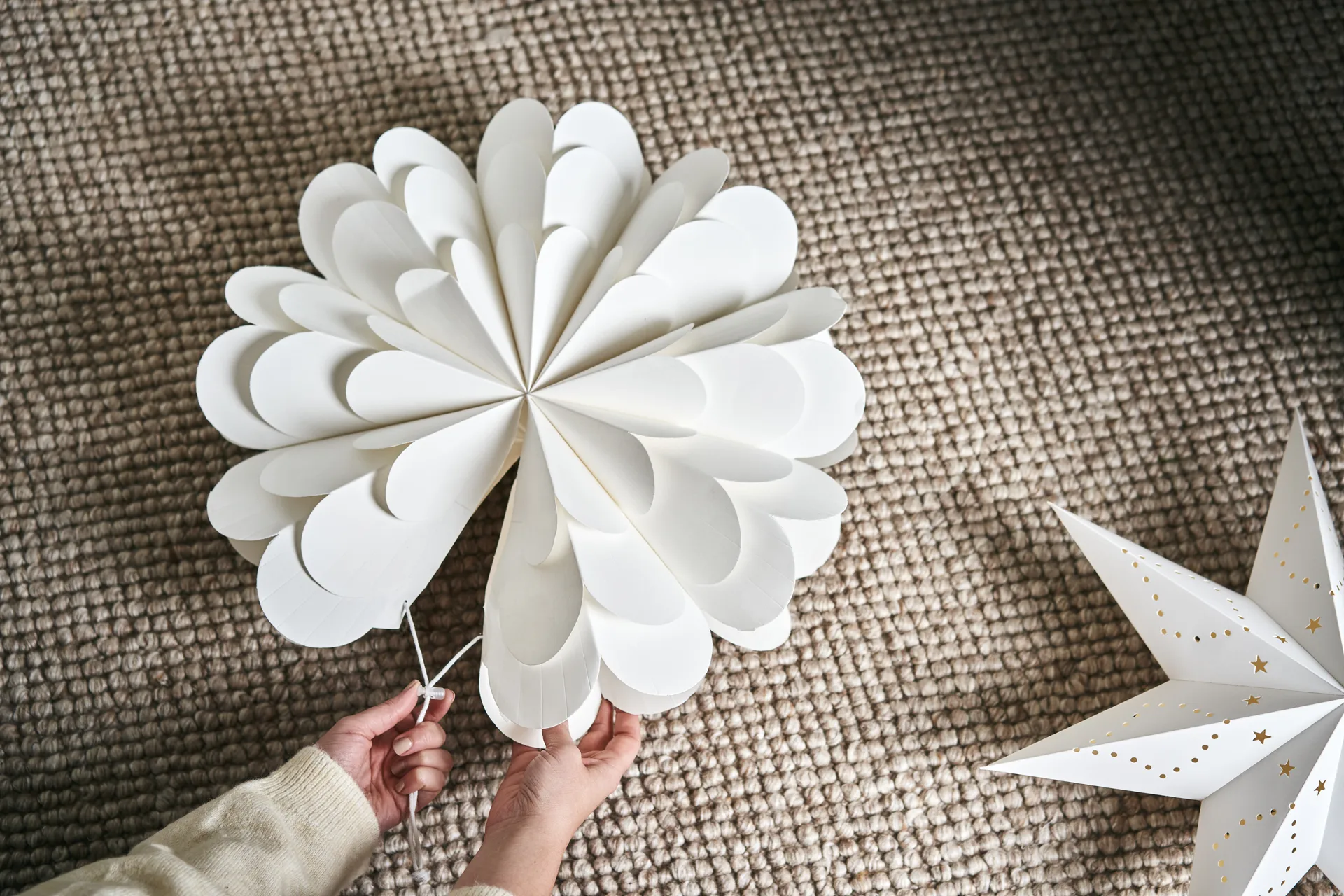 Lucia julestjerne 45 cm , Hvit  Scandi Living