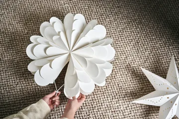 Lucia julestjerne 45 cm  - Hvit  - Scandi Living