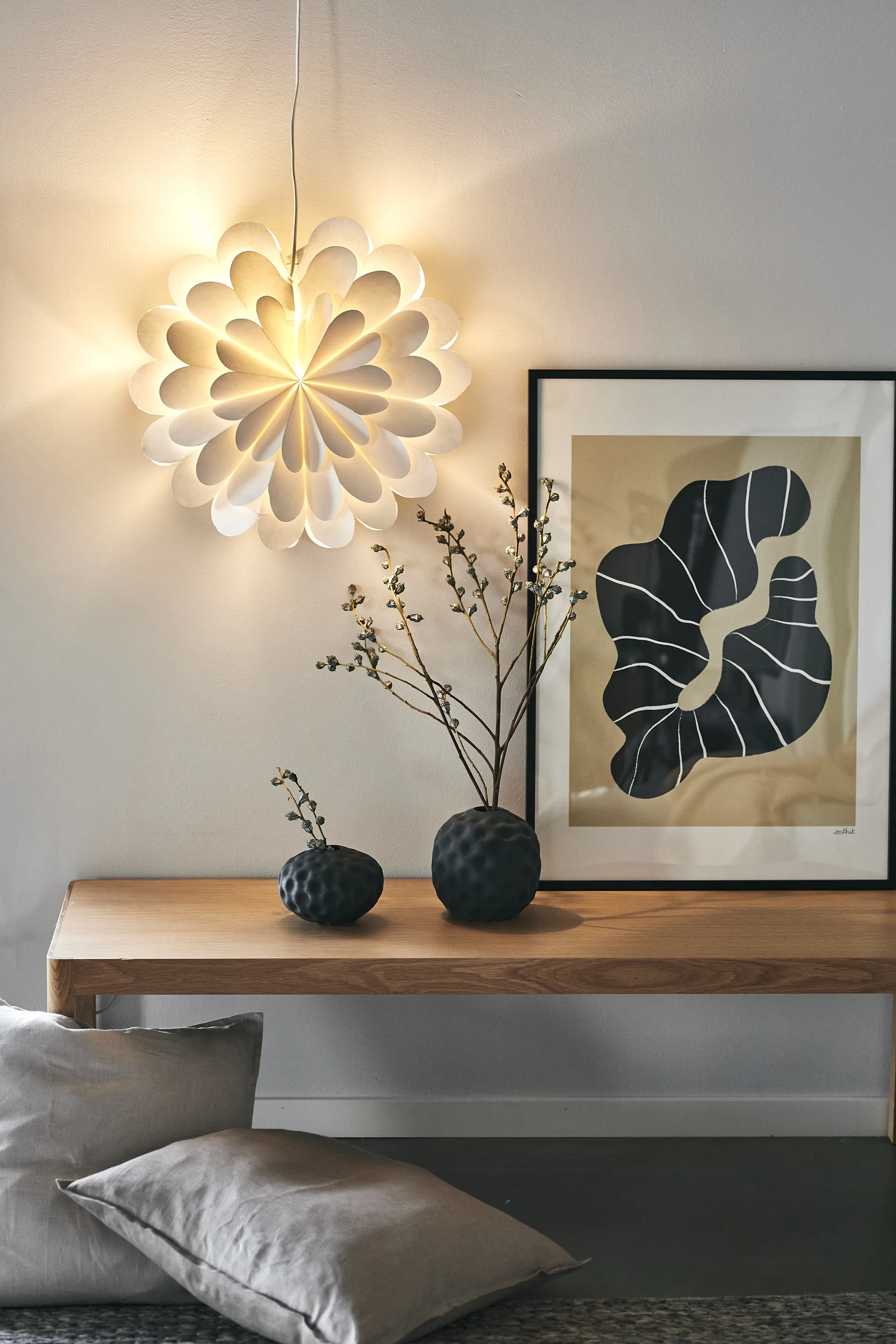 Lucia julestjerne 45 cm , Hvit  Scandi Living