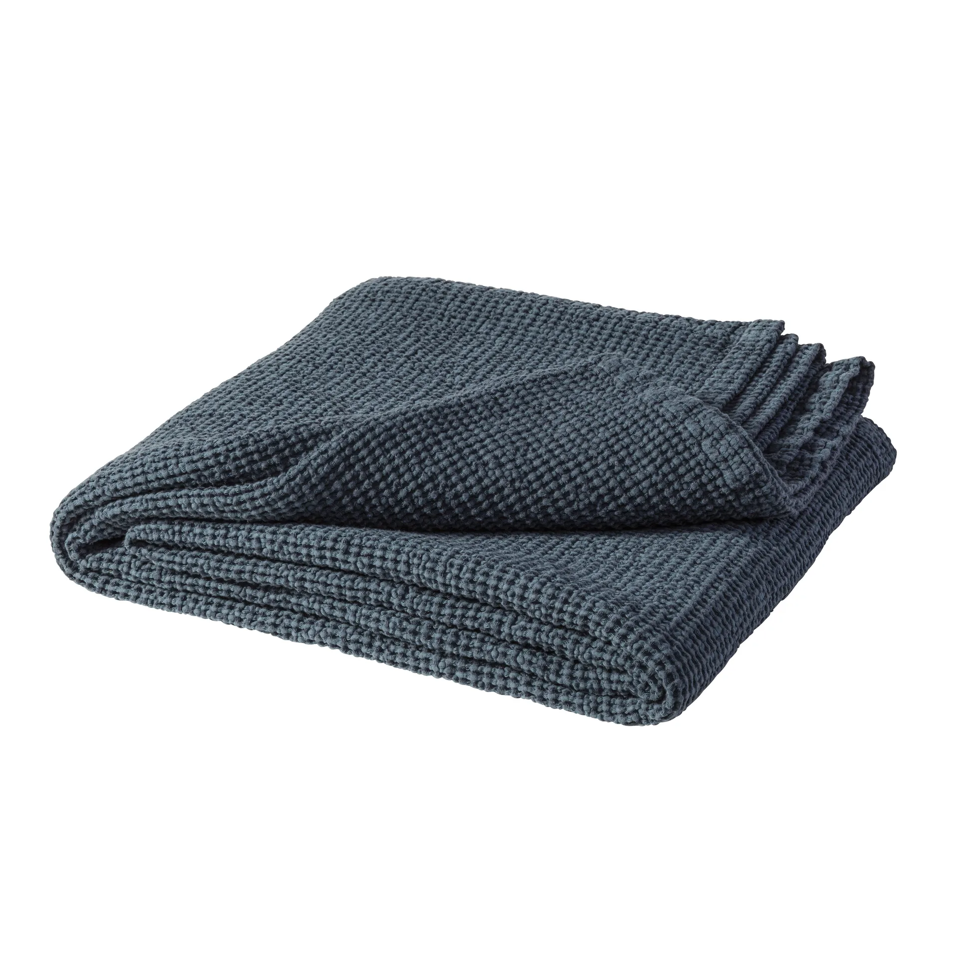 Moss sengeteppe 260x260 cm, Storm blue (blå) Scandi Living