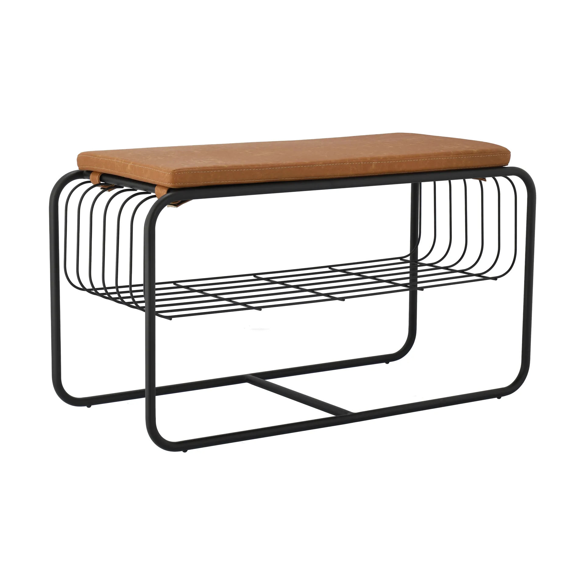 Nod benk/skohylle 80x36c42 cm, Black Scandi Living