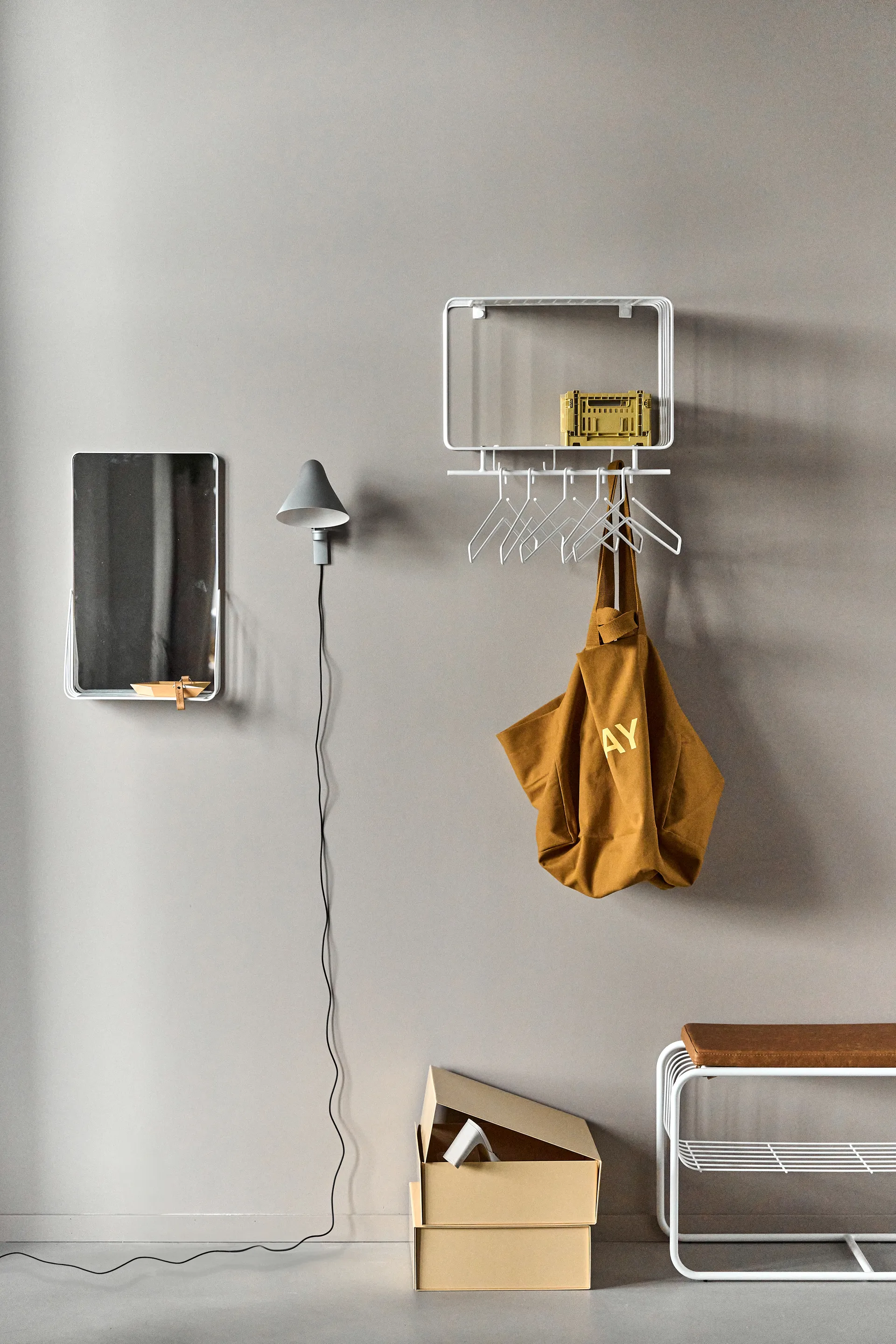 Nod hatthylle 45 cm, White Scandi Living