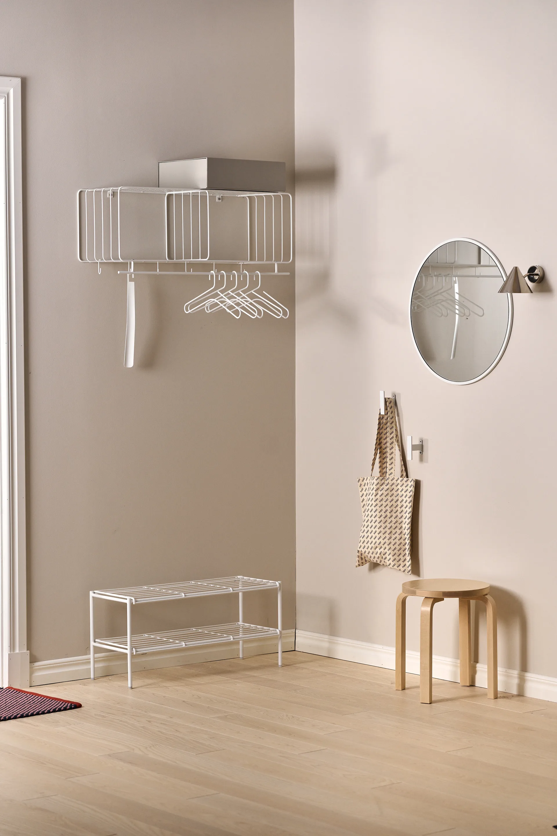 Nod hatthylle 90 cm, White Scandi Living