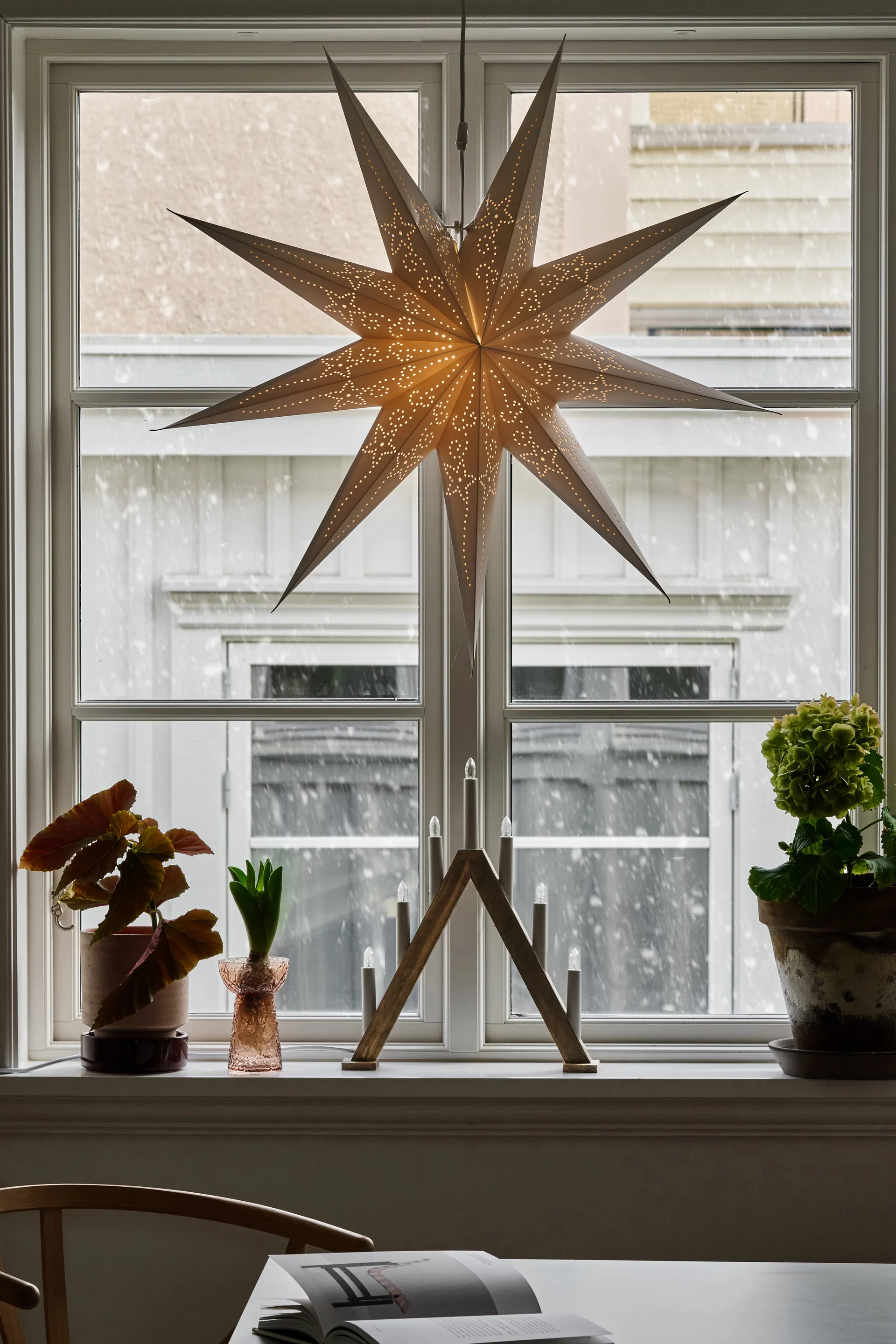 Nord adventsstake 40 cm, Mørkbeiset Scandi Living