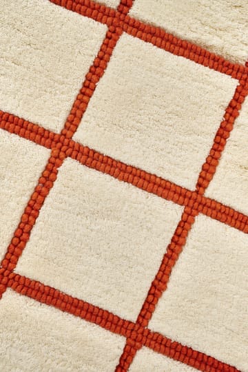 Pasture ullteppe naturhvit/rust - 170x240 cm - Scandi Living