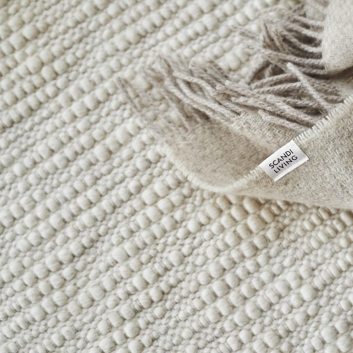 Pebble ullteppe hvit, 170x240 cm Scandi Living