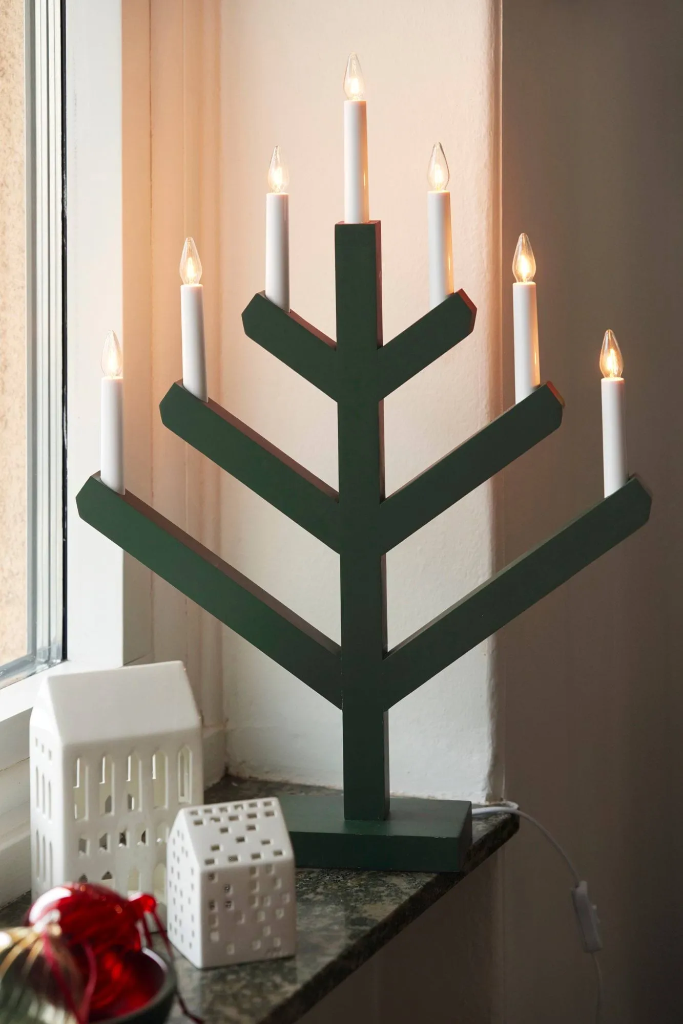 Pine adventslysestake 62 cm, Grønn Scandi Living