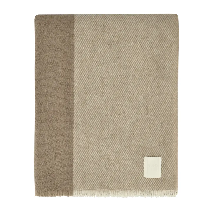 Row stripete ullpledd - Beige, 120x185 cm - Scandi Living