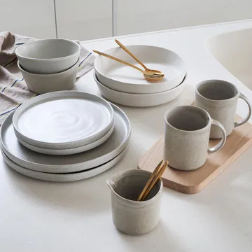 Sandsbro middagstallerken lysegrå, Ø26 cm, 6-pk - Scandi Living