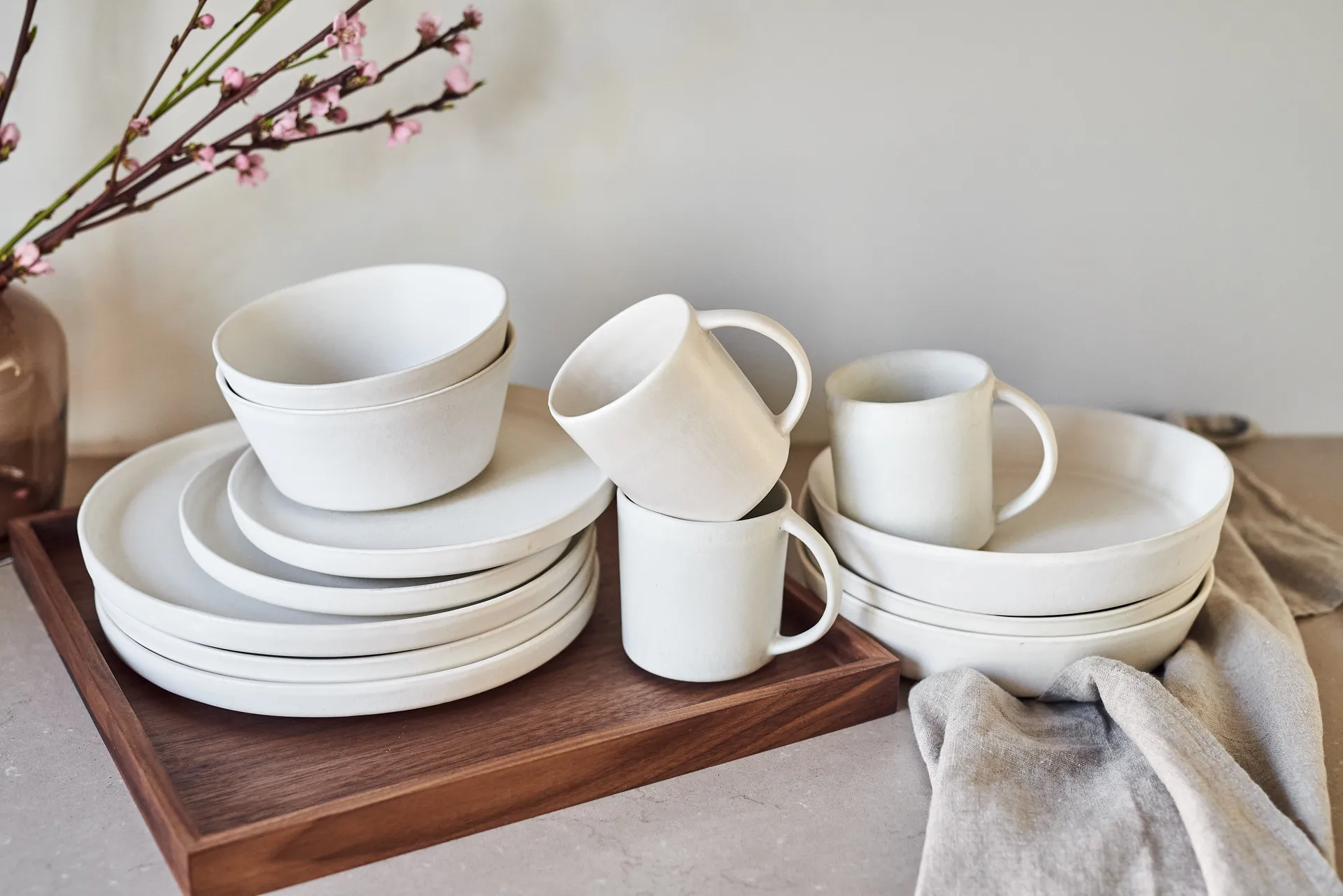 Sandsbro pastatallerken offwhite, Ø23 cm, 4-pk,  Scandi Living