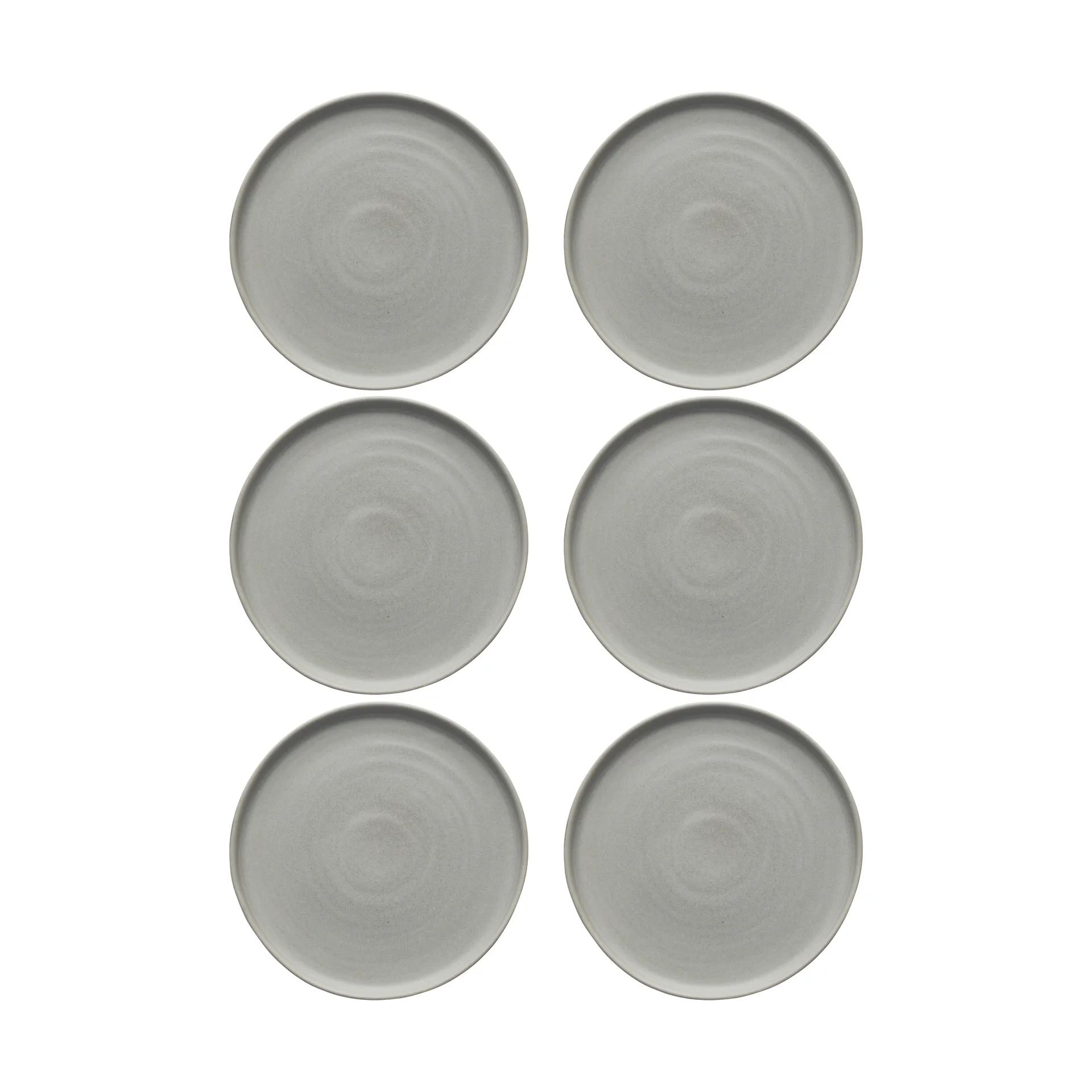 Sandsbro tallerken lysegrå, Ø20 cm, 6-pk Scandi Living
