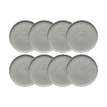 Sandsbro tallerken lysegrå, Ø20 cm, 8-pk - Scandi Living