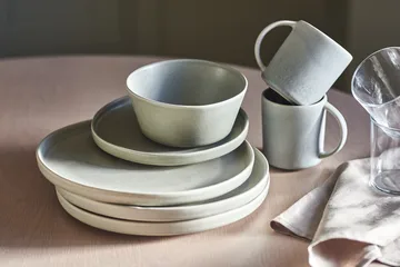 Sandsbro tallerken lysegrå, Ø20 cm, 8-pk - Scandi Living