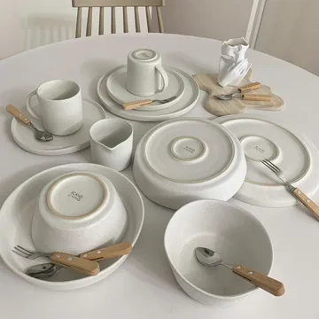 Sandsbro tallerken offwhite, Ø20 cm, 8-pk - Scandi Living