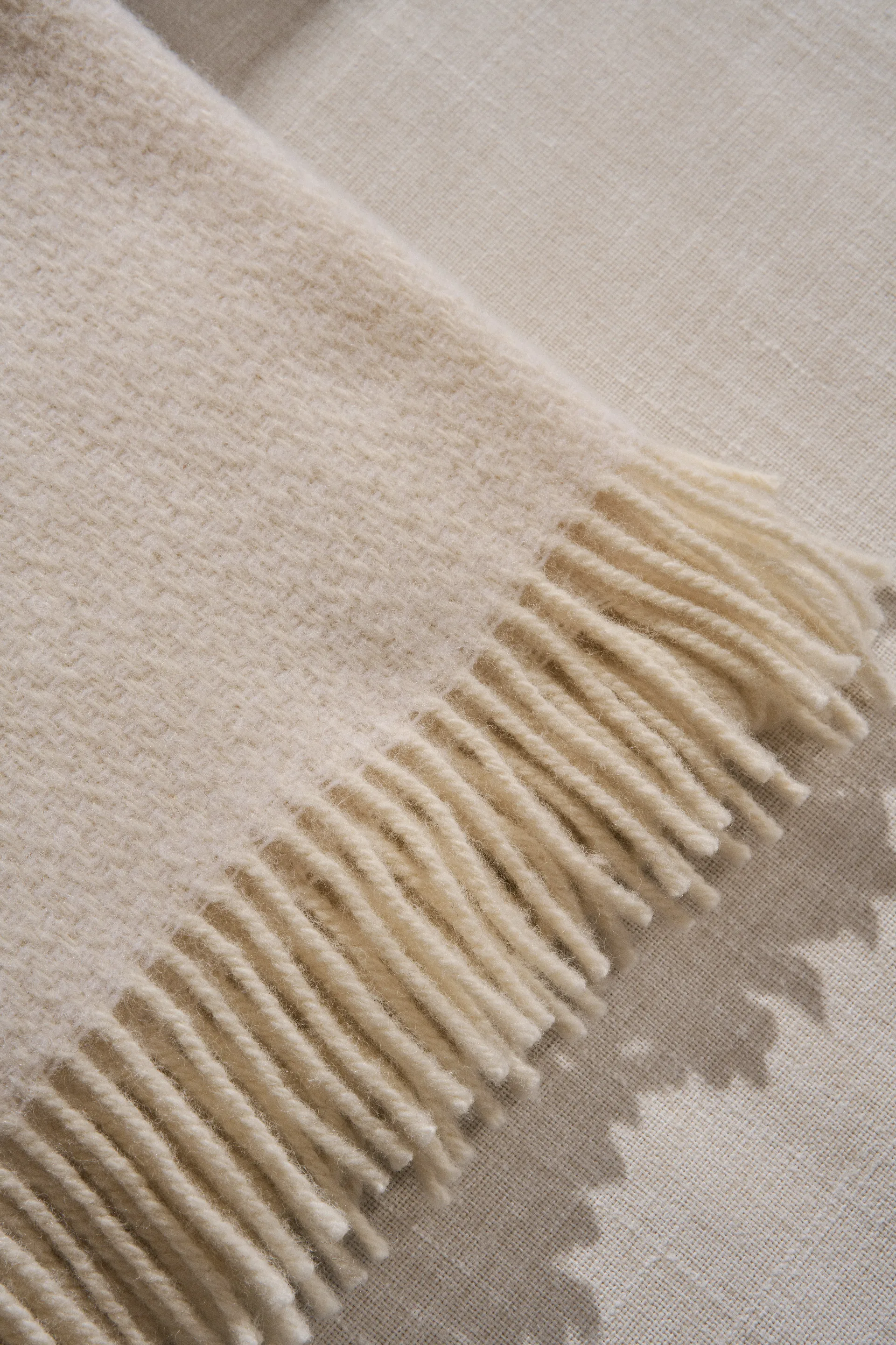 Sandstone ullpledd 130x180 cm, Creme Scandi Living