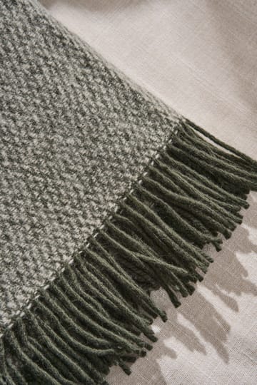 Sandstone ullpledd 130x180 cm - Khaki grønn - Scandi Living