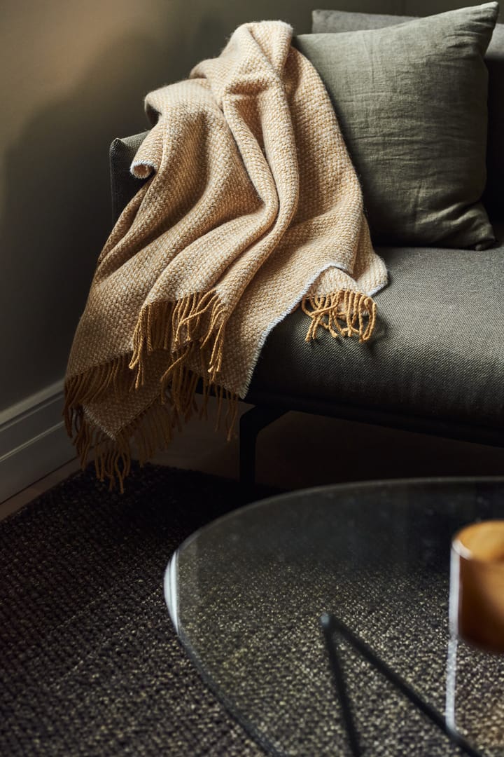 Sandstone ullpledd 130x180 cm, Mustard Scandi Living