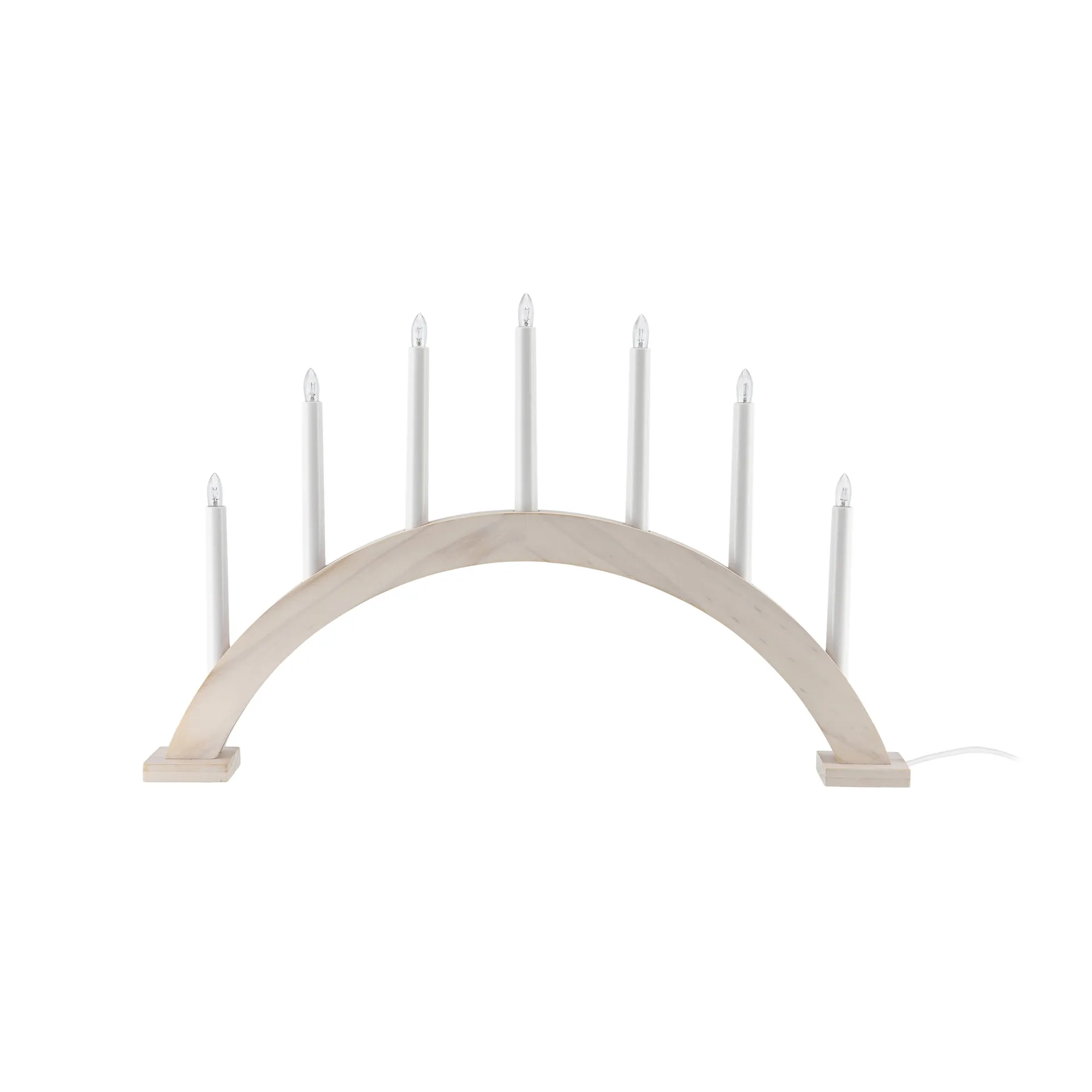 Sky adventslysestake bue 41 cm, Hvitlasert Scandi Living