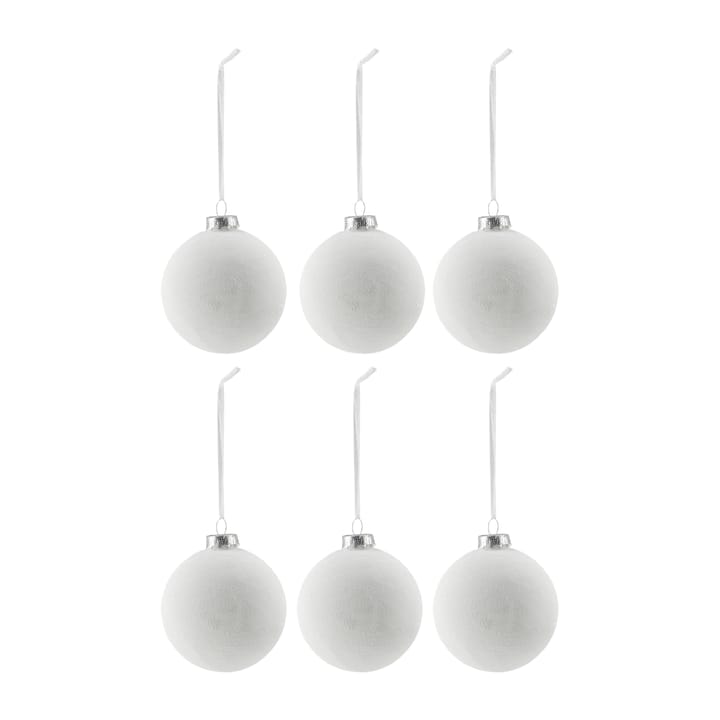 Snowing juletrekule 6-pakning - White - Scandi Living