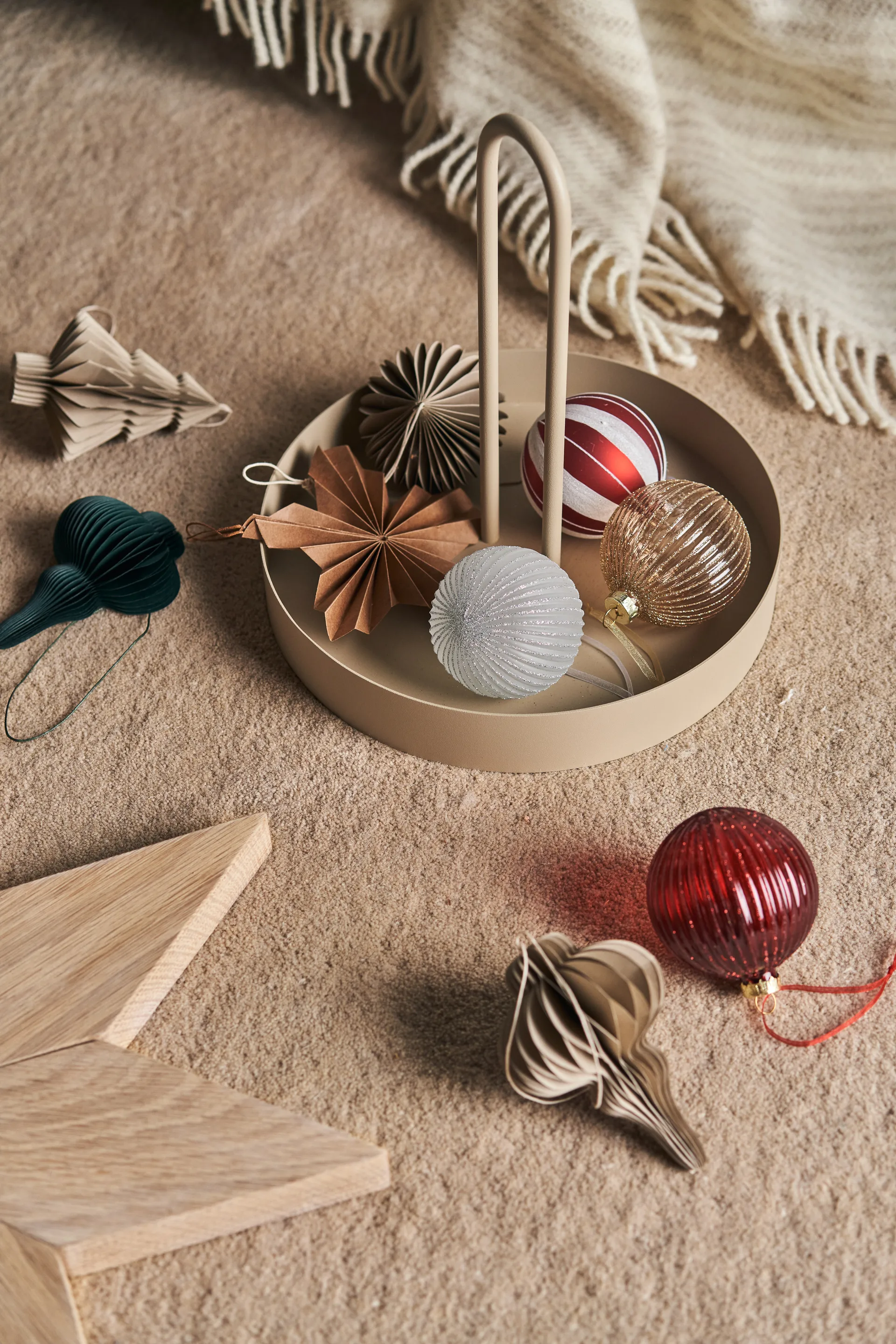 Spira juletrekuler 4-pakning, Forest Green Scandi Living