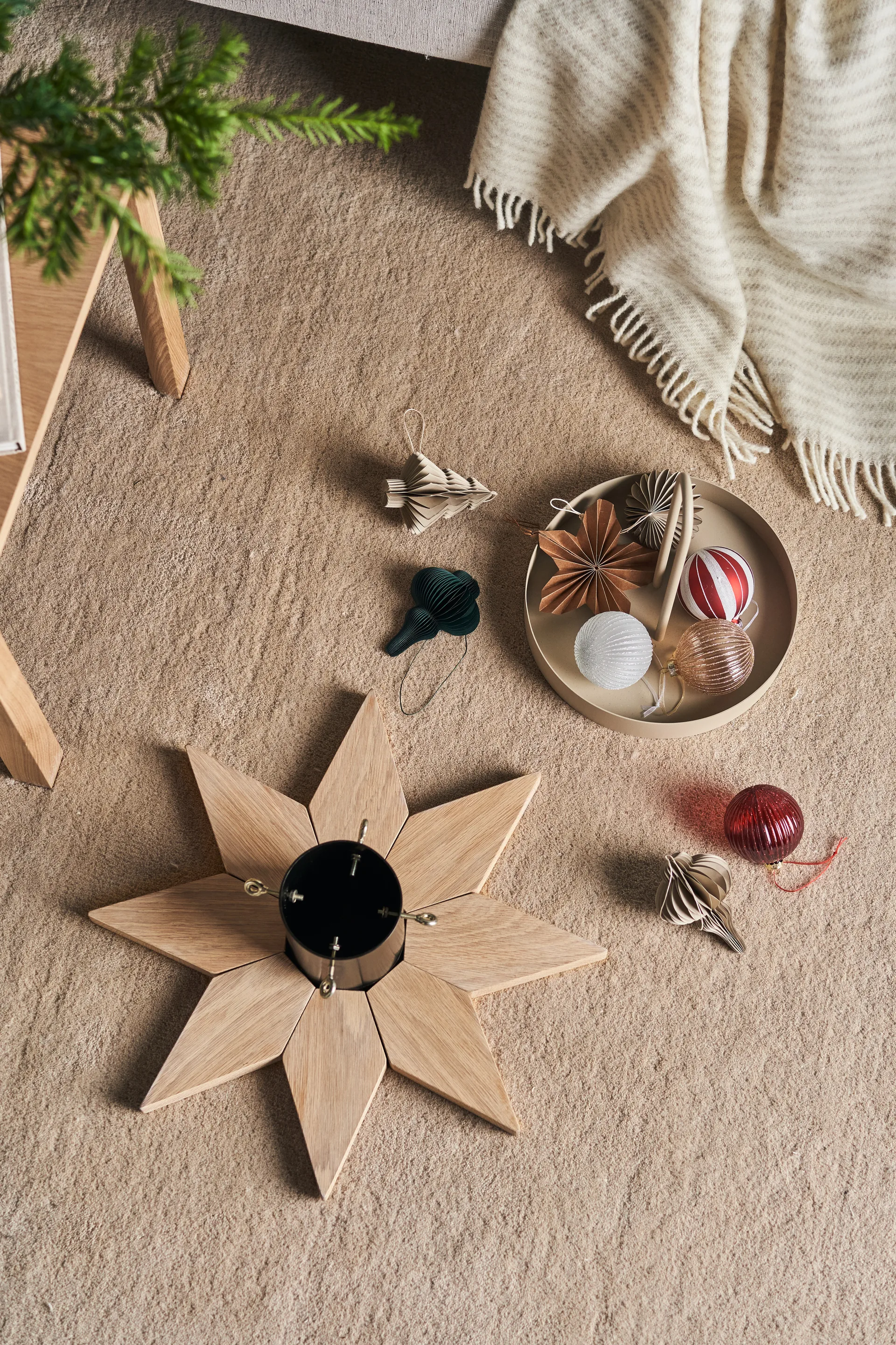 Spira juletrekuler 4-pakning, Forest Green Scandi Living