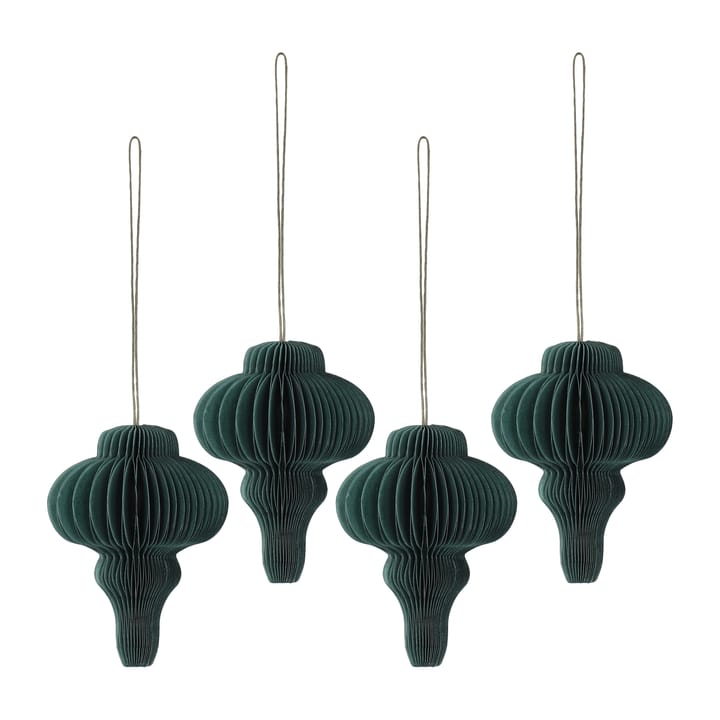 Spira juletrekuler 4-pakning - Forest Green - Scandi Living