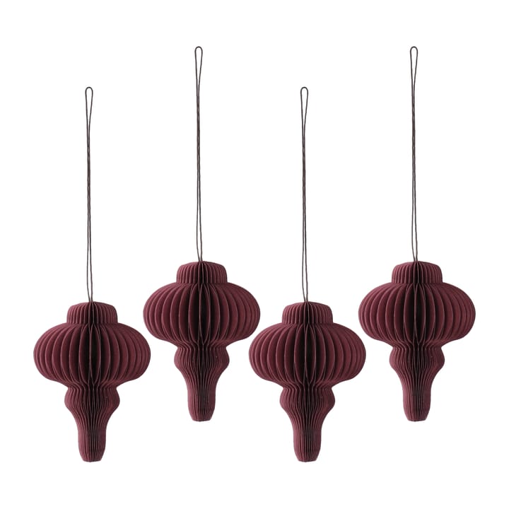 Spira juletrekuler 4-pakning - Red - Scandi Living