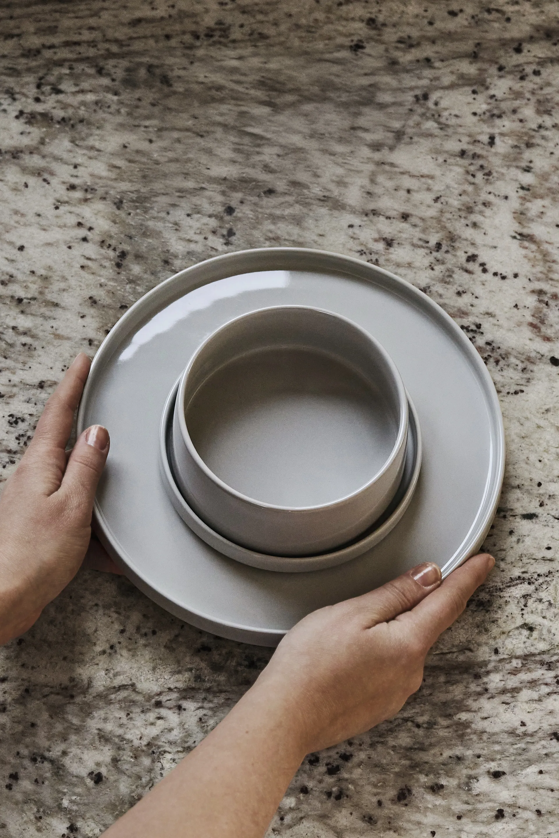 Taper frokostsett 12 deler - Lysegrå,  Scandi Living