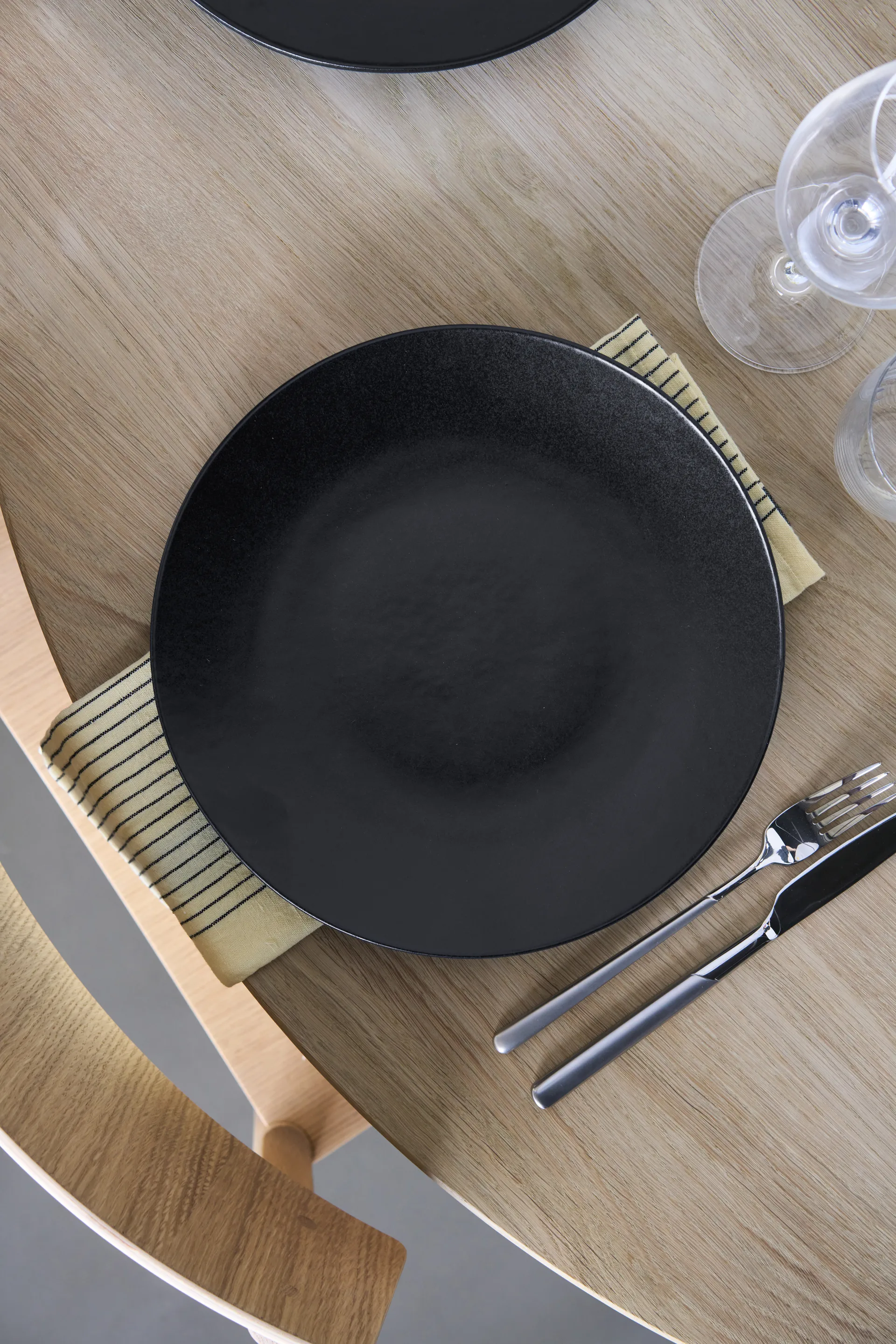 Terra middagstallerken, Svart steingods, Ø26,5 cm Scandi Living