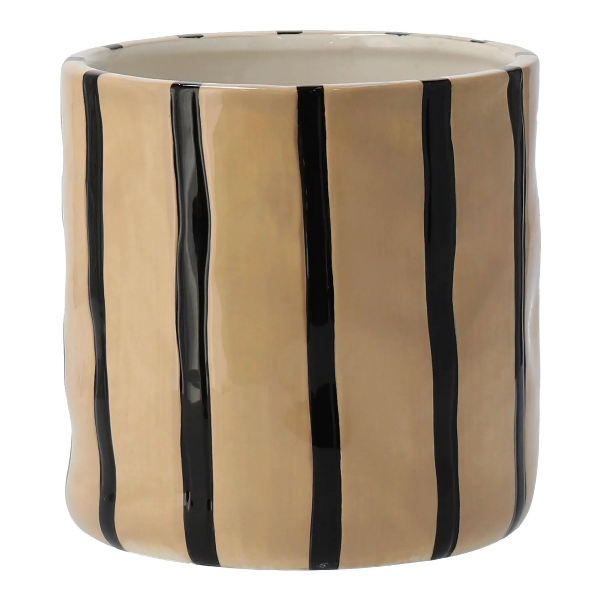 Thrive krukke Ø20 cm, Beige-svart Scandi Living