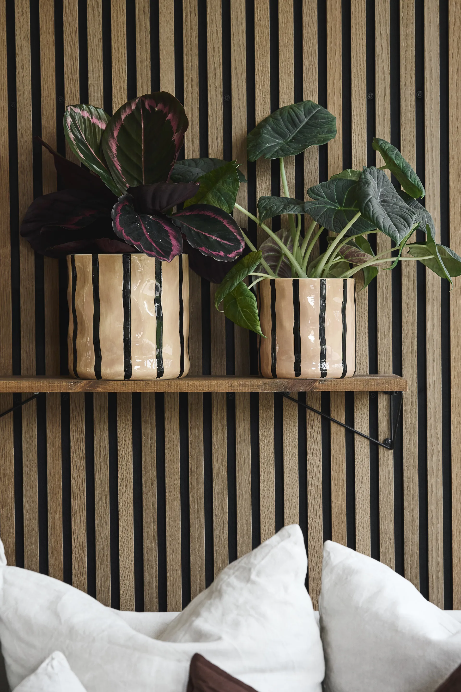 Thrive krukke Ø20 cm, Beige-svart Scandi Living