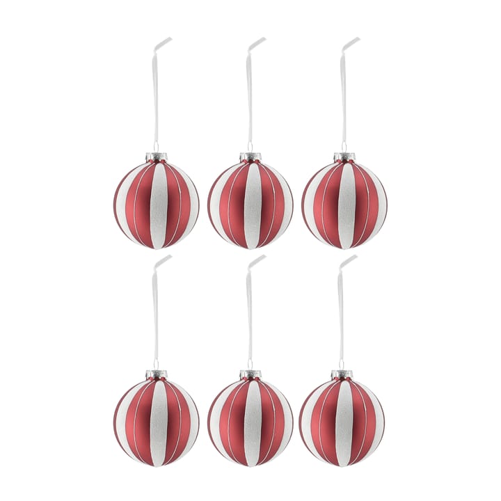 Tradition juletrekule 6-pakning - Red/White - Scandi Living
