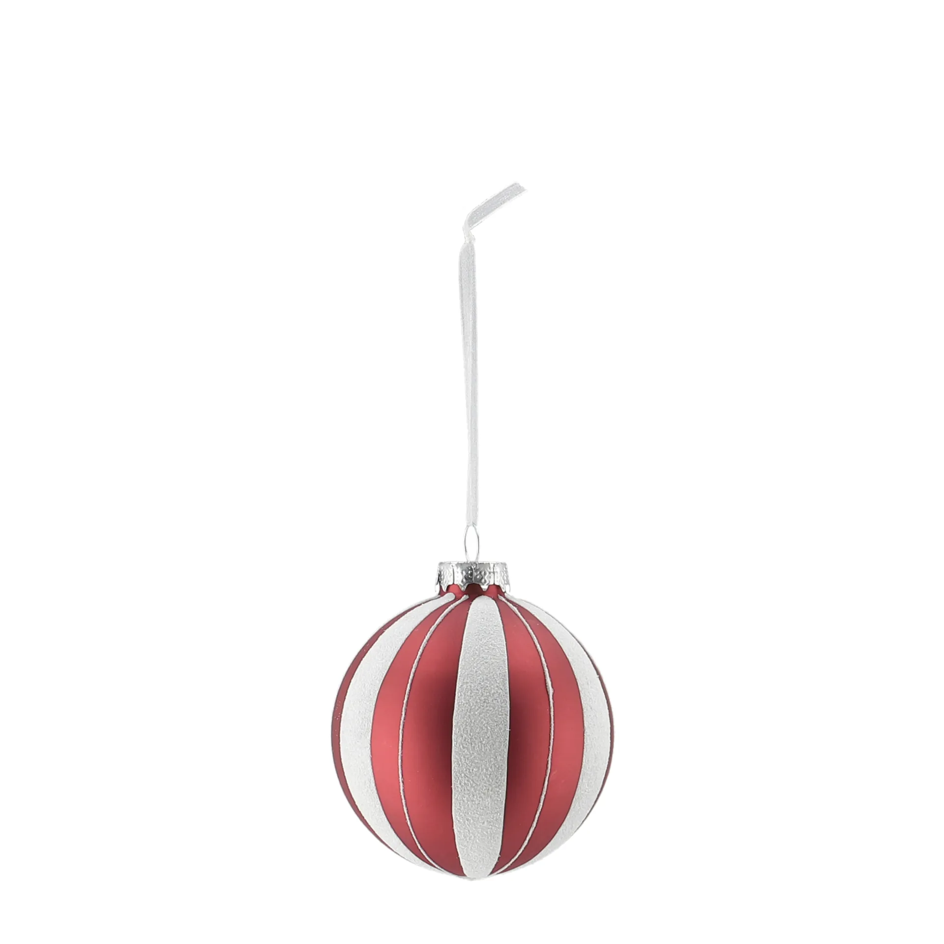 Tradition juletrekule 6-pakning, Red/White Scandi Living