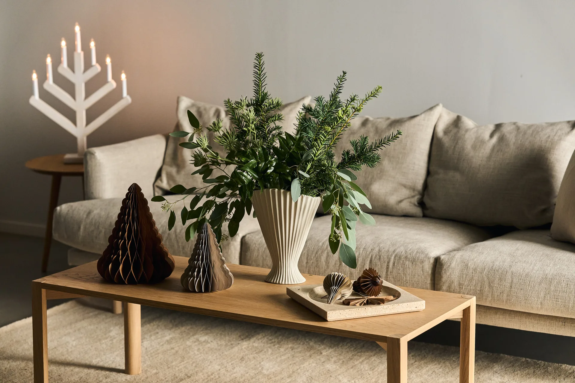 Trees juledekorasjon 2-pakning, Beige Scandi Living