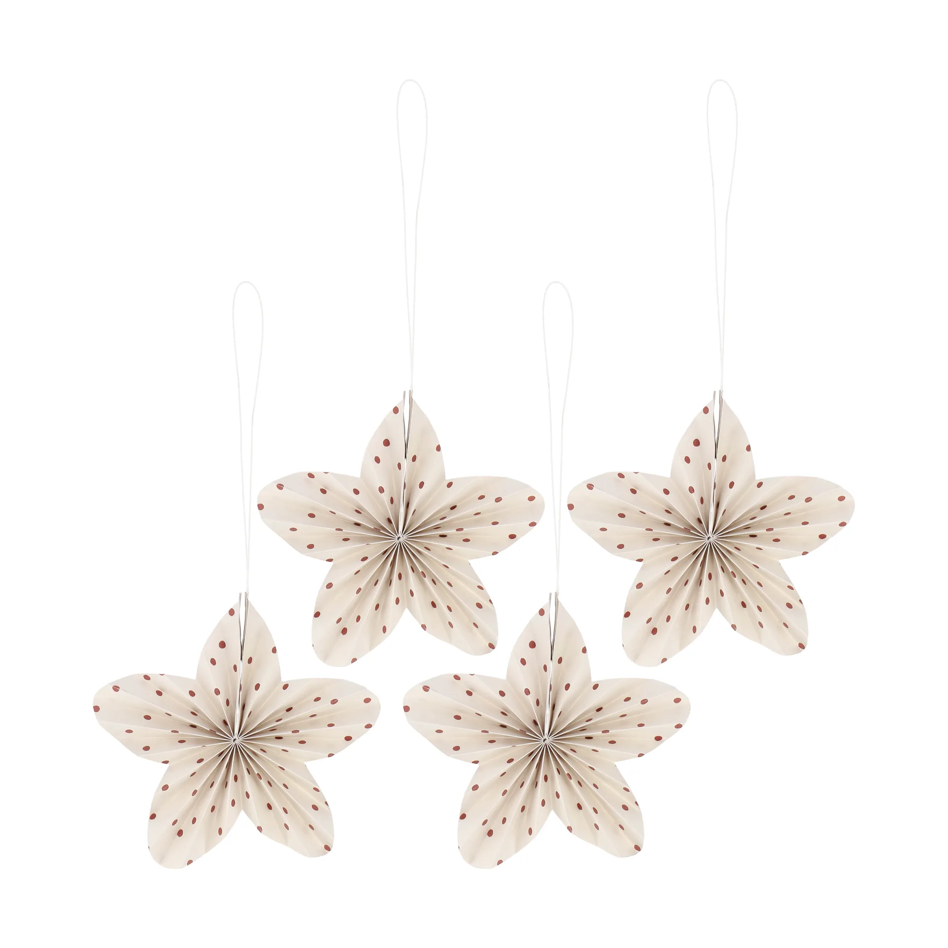 Twinkle juletrepynt 4-pk, Rød ,prikkete Scandi Living