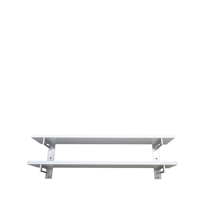 Skohylle 7 - Hvit, vegg, aluminium, 2 nivåer - Scherlin