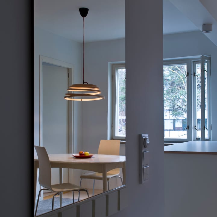 Aspiro 8000 taklampe rød ledning, Natural birch Secto Design