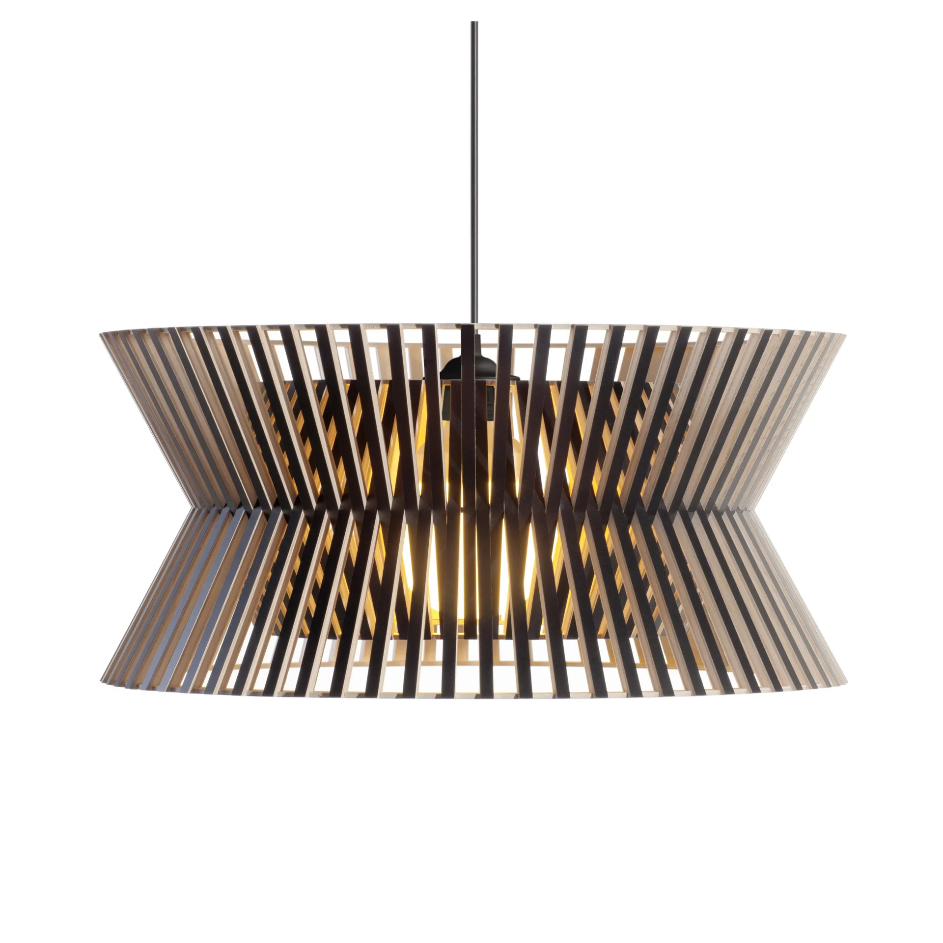 Kontro 6000, taklampe, black laminated Secto Design