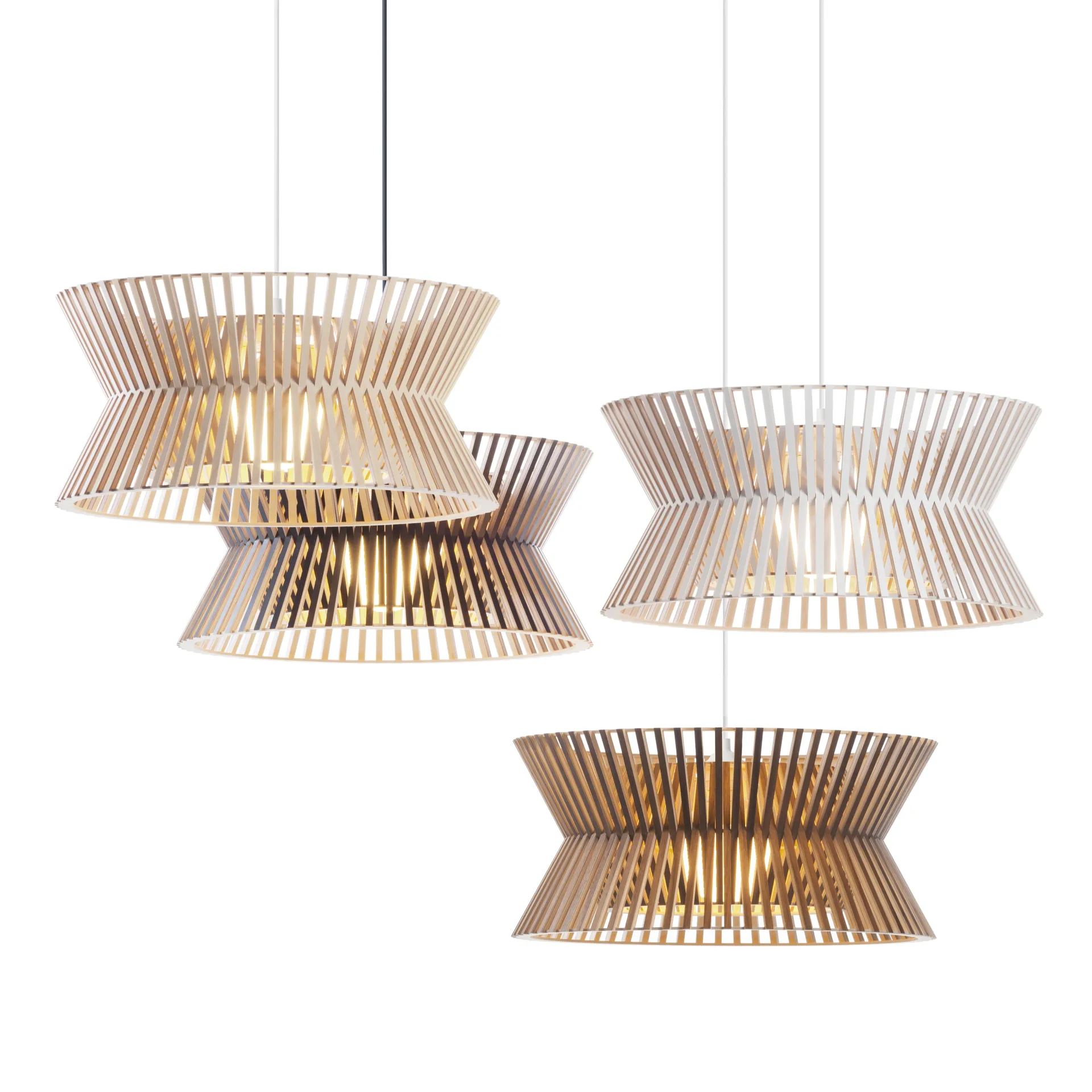 Kontro 6000, taklampe, white laminated Secto Design