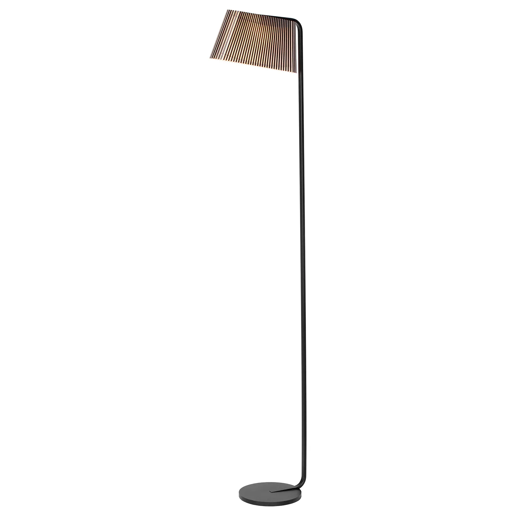 Owalo 7010 gulvlampe, Black laminated Secto Design