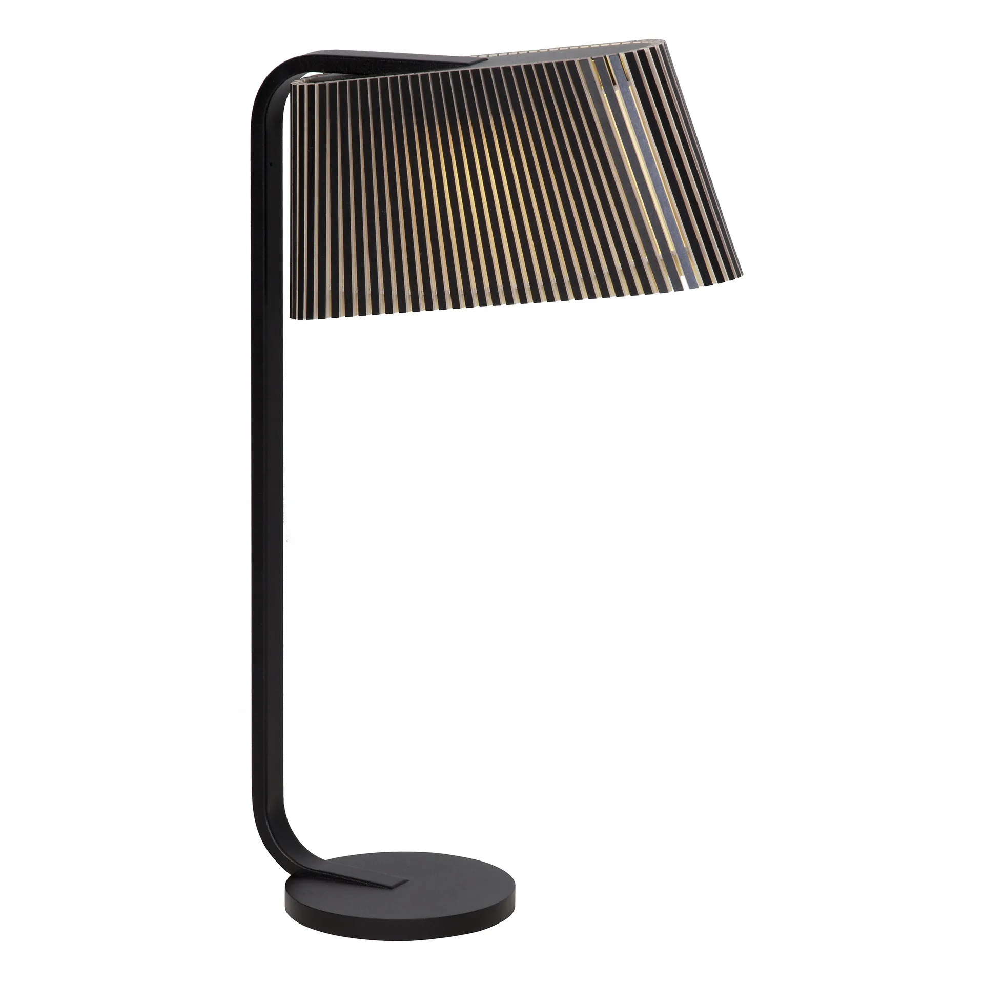 Owalo 7020, bordlampe, black laminated Secto Design