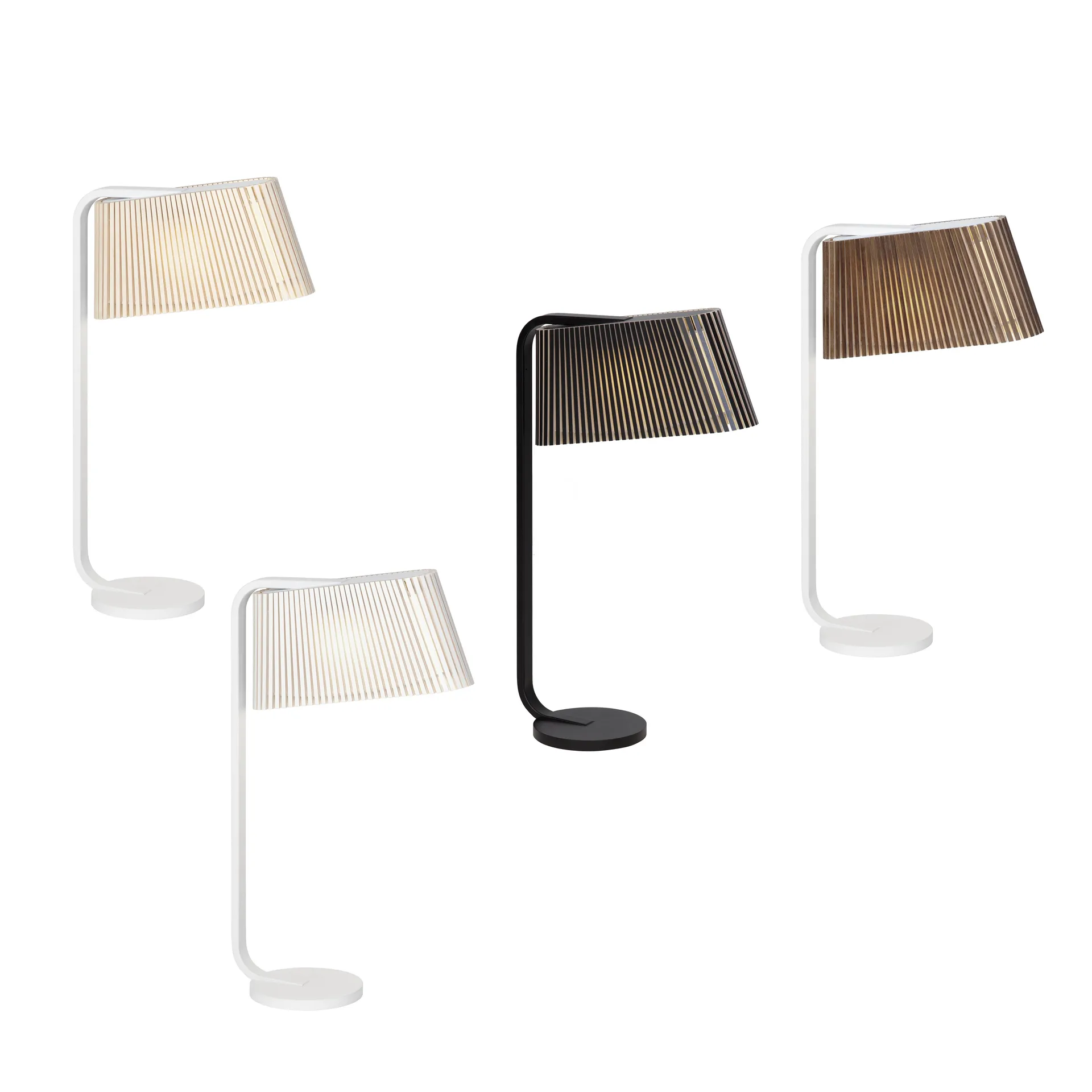 Owalo 7020, bordlampe, black laminated Secto Design