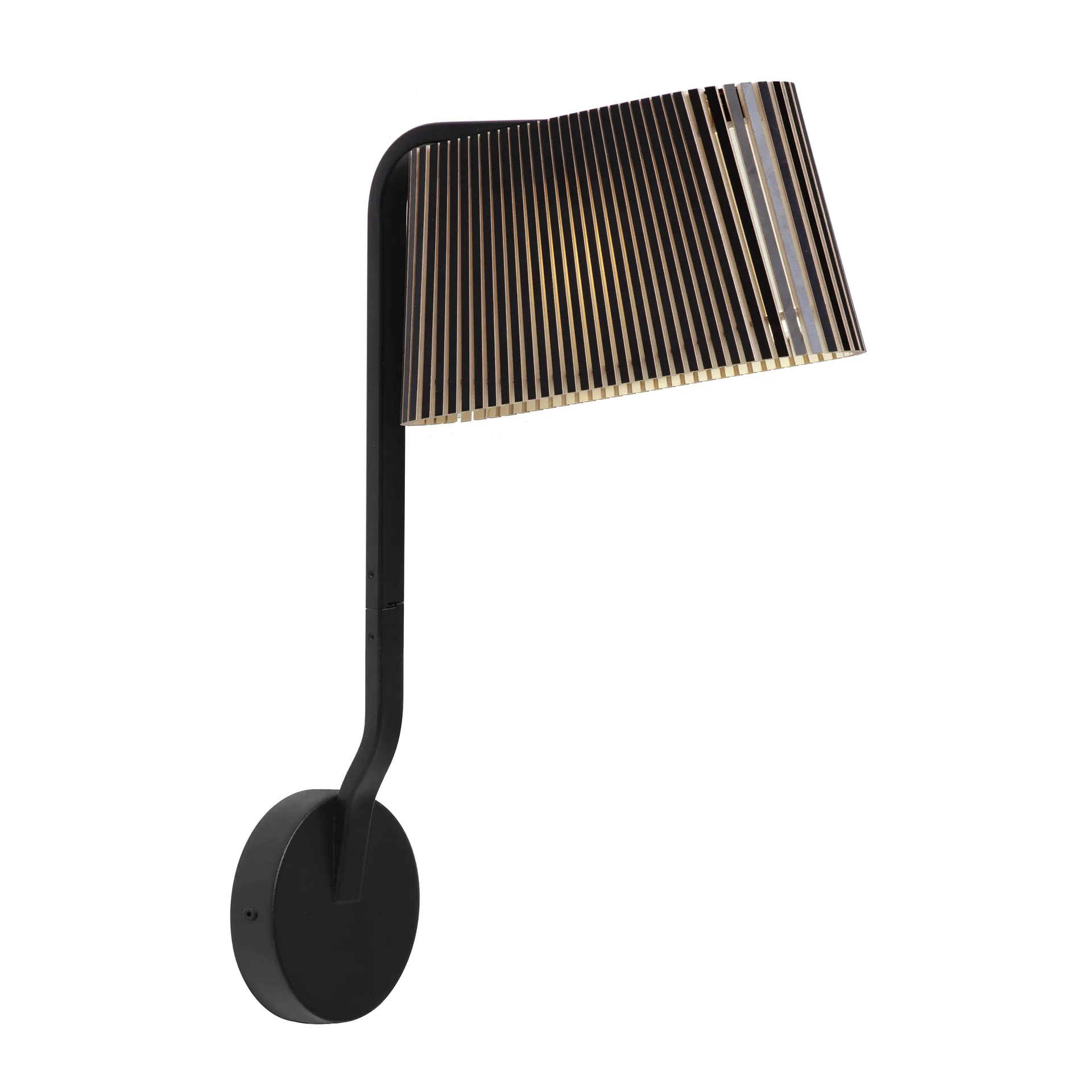 Owalo 7030, vegglampe, black laminated Secto Design