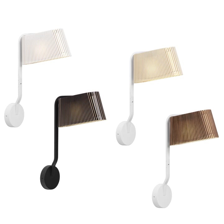 Owalo 7030, vegglampe, white laminated Secto Design