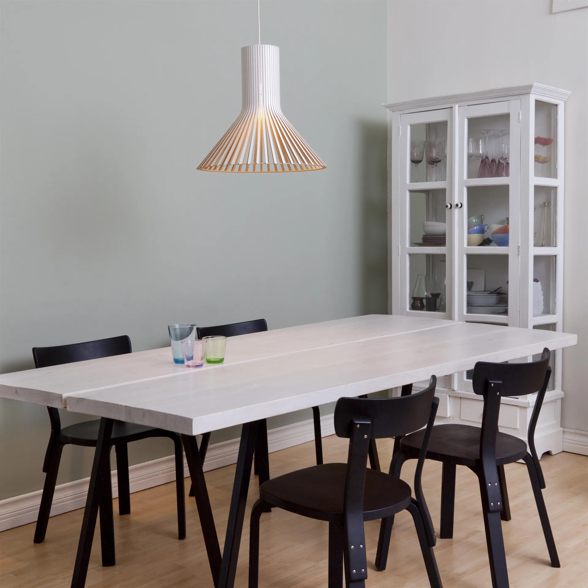 Puncto 4203, taklampe, white laminated Secto Design